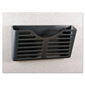 Universal Recycled Plastic Cubicle Single File Pocket, Cubicle Pins Mount, 13.5 x 3 x 7, Charcoal
