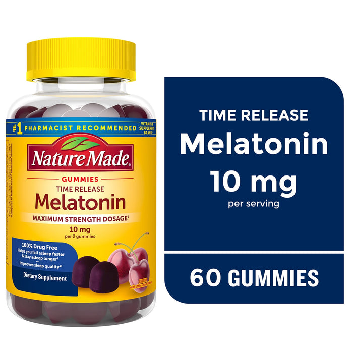 Nature Made Melatonin, Maximum Strength Dosage, 10 Mg, Gummies, Cherry by Pasteur Pharmacy