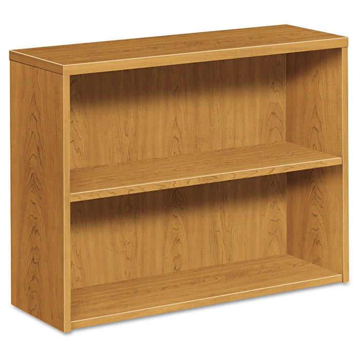HON 10500 Series Laminate Bookcase, Two-Shelf, 36w x 13.13d x 29.63h, Harvest