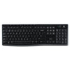 Logitech K270 Wireless Keyboard, USB Unifying Receiver, Black