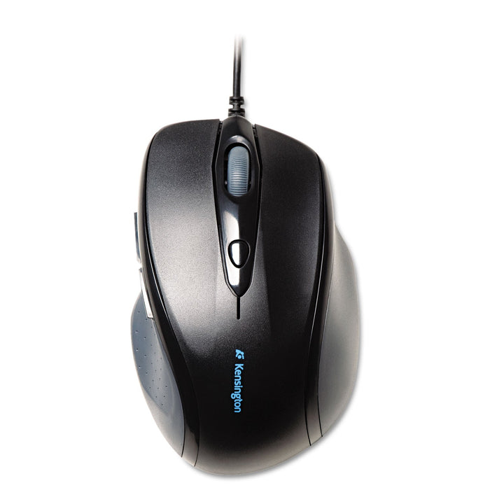Kensington Pro Fit Wired Full-Size Mouse, USB 2.0, Right Hand Use, Black