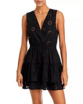 Aqua Swim Eyelet Tiered Cover-up Dress by Vanessa Jane