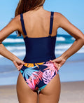Cupshe Twist Shirred Front Ruched Mid Rise Tankini Swim Set by Vanessa Jane