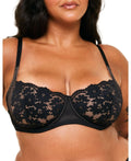 Adore Me Womens Roxanne Unlined Balconette Bra - Black, 38DD by Vanessa Jane