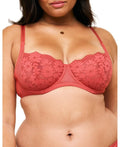 Adore Me Womens Roxanne Unlined Balconette Bra - 38DDD/Dark Orange by Vanessa Jane