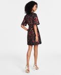 Vince Camuto Womens Floral Jacquard Short-Sleeve Dress by Vanessa Jane