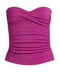 Lands End Womens Shine Wrap Bandeau Tankini Swimsuit Top, Size 2 by Vanessa Jane
