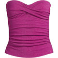 Lands End Womens Shine Wrap Bandeau Tankini Swimsuit Top, Size 2 by Vanessa Jane