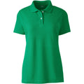 Lands End Plus Size Short Sleeve Basic Mesh Polo Shirt - Vibrant Clover, 2X by Vanessa Jane