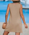Cupshe Womens Waffle Knit Hem Twist Cover-Up by Vanessa Jane