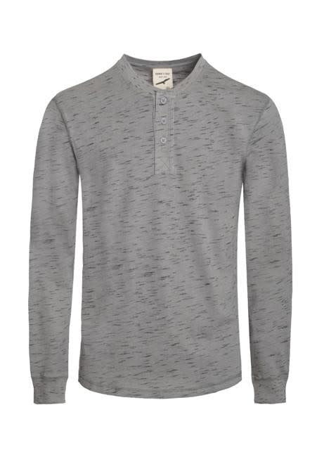 Henley Long Sleeve T-Shirt - Grey by Boutique 23