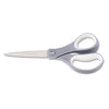Fiskars Everyday Titanium Softgrip Scissors, 8" Long, 3.1" Cut Length, Gray, Straight Handle