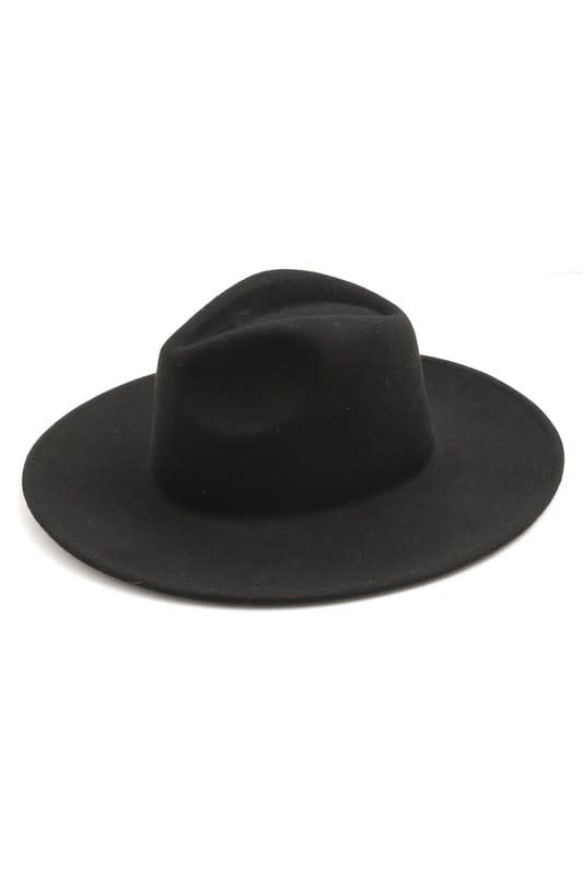 Wool Felt Flat Brim Cowboy Hat by Boutique 23