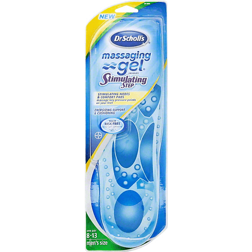 Dr. Scholl's Massaging Gel Insoles Stimulating Step 8-13 Men's Size - 1 PR by Pasteur Pharmacy