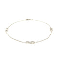 Sterling Silver Anklet with Infinity Symbols by Bids.com