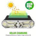 126 LEDs Portable Solar Security Lights, IP65 Waterproof Wireless Exterior Flood Light Detected Light by DailySale