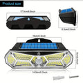 126 LEDs Portable Solar Security Lights, IP65 Waterproof Wireless Exterior Flood Light Detected Light by DailySale