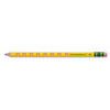 Ticonderoga Groove Pencils, HB (#2), Black Lead, Yellow Barrel, 10/Pack