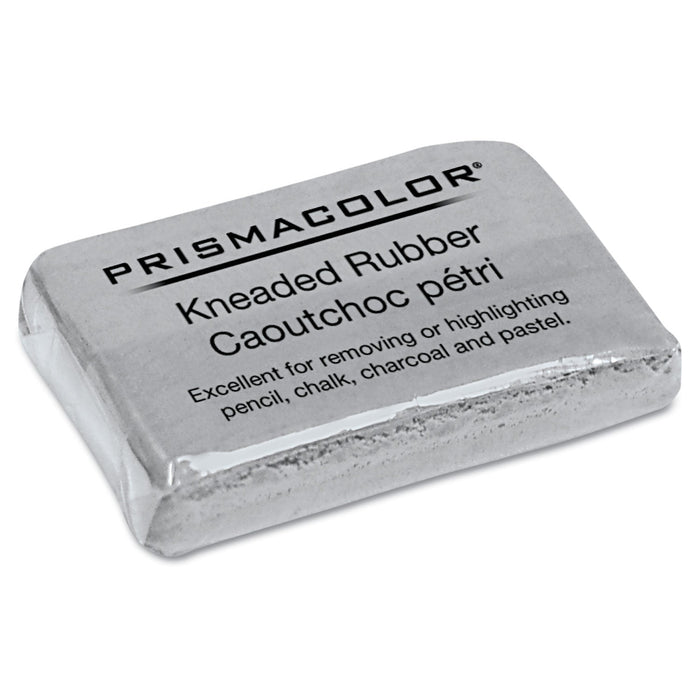 Prismacolor Design Kneaded Rubber Art Eraser, For Pencil Marks, Rectangular Block, Large, Gray