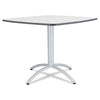Iceberg CafeWorks Table, Cafe-Height, Square Top, 36w x 36d x 30h, Gray/Silver