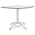 Iceberg CafeWorks Table, Cafe-Height, Square Top, 36w x 36d x 30h, Gray/Silver