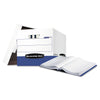 Bankers Box DATA-PAK Storage Boxes, Letter Files, 13.75" x 17.75" x 13", White/Blue, 12/Carton