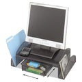 Safco Onyx Mesh Monitor Stand, 19.25" x 11.25" x 6.25", Black