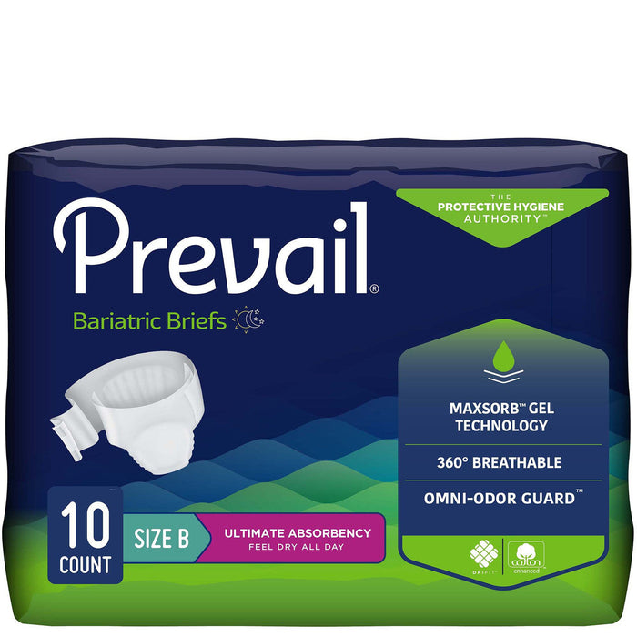Prevail® Bariatric Adult Incontinence Briefs – Size B (4 Count) by Pasteur Pharmacy