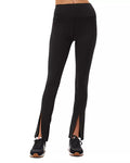 Spiritual Gangster Womens Leti Front Slit Stretch Leggings, Size Small by Vanessa Jane