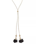 Inc Fabric-Flower 37 Inches Lariat Necklace by Vanessa Jane