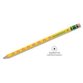 Ticonderoga Groove Pencils, HB (#2), Black Lead, Yellow Barrel, 10/Pack