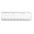 Westcott Transparent Shatter-Resistant Plastic Ruler, Standard/Metric, 6" Long, Clear