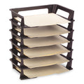Rubbermaid Regeneration Recycled Plastic Letter Tray, 6 Sections, Letter Size Files, 9.13" x 15.25" x 2.75", Black