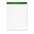 Ampad Earthwise by Ampad Recycled Writing Pad, Wide/Legal Rule, Politex Sand Headband, 40 White 8.5 x 11.75 Sheets, 4/Pack