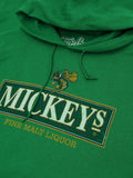 Mickey's Fine Malt Liquor Hornet Logo Hooded Sweatshirt - Kelly Green by Tee Luv