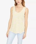 Sanctuary Ruby Striped Scoop-Neck Linen Tank Top, Size Medium by Vanessa Jane
