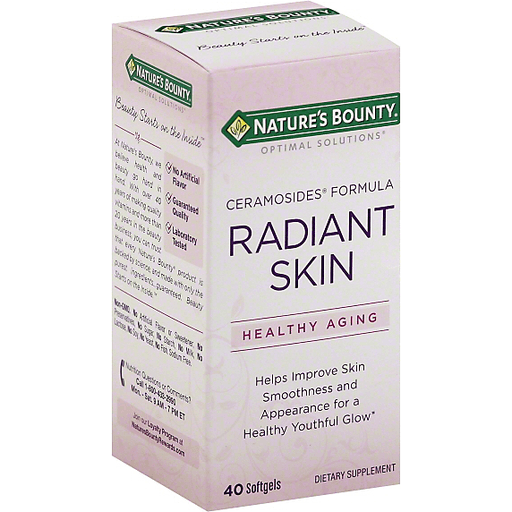 Nature's Bounty Optimal Solutions Radiant Skin, Ceramosides Formula, Softgels by Pasteur Pharmacy