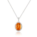 Natural Citrine Pendant Necklace by Fine Color Jewels
