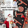 DaDa Bedding Peppermint Joy Red Black Holiday Tapestry Dining Table Runner (12904) by DaDalogy Bedding Collection