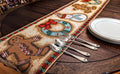 DaDa Bedding Gingerbread Snowman Holiday Woven Tapestry Dining Table Runner (12917) by DaDalogy Bedding Collection