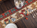 DaDa Bedding Gingerbread Snowman Holiday Woven Tapestry Dining Table Runner (12917) by DaDalogy Bedding Collection