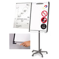 MasterVision Platinum Mobile Easel, White, 29 x 41, Black Frame