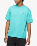 Calvin Klein Mens Relaxed Fit Archive Logo Crewneck T-Shirt in Baltic, Size 2XL by Vanessa Jane
