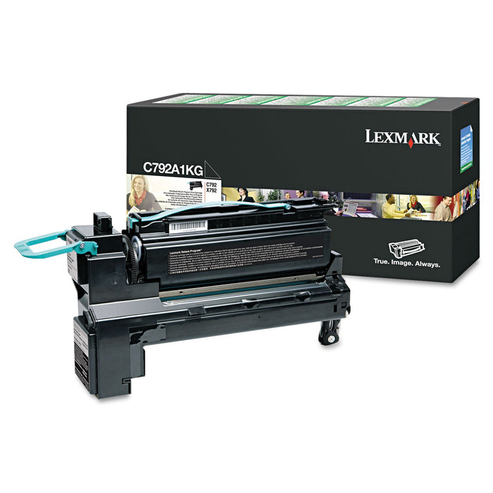 Lexmark C792A1KG Return Program Toner, 6,000 Page-Yield, Black