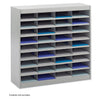 Safco Steel/Fiberboard E-Z Stor Sorter, 36 Compartments, 37.5 x 12.75 x 36.5, Gray