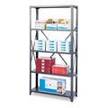 Safco Commercial Steel Shelving Unit, Five-Shelf, 36w x 24d x 75h, Dark Gray