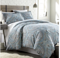 Southshore Fine Linens Melody 3-Piece Aqua Paisley Comforter Set Full by Vanessa Jane