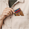 Slim Genuine Leather Wallet Case for Apple AirTag - Brown by Zerodamage Sahara Case LLC