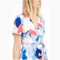 Alfani Printed Asymmetrical Wrap Dress,Size 6 by Vanessa Jane