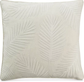 Lacourte Palm Leaf Velvet Applique 20 x 20 Decorative Pillow – White by Vanessa Jane